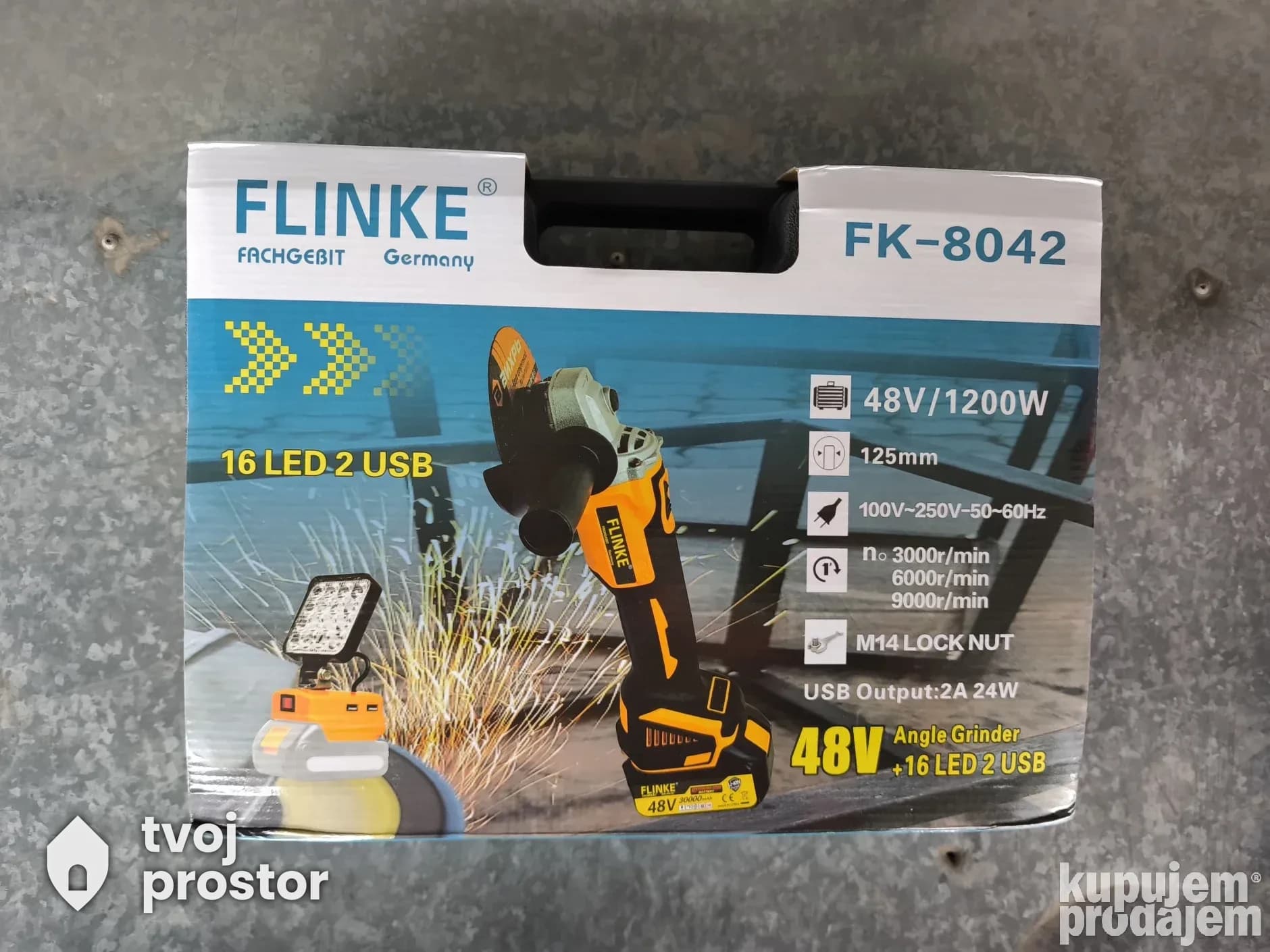 Flinke aku brusilica + aku led svetlo — električni i aku alati, Alati Nidža, Negotin