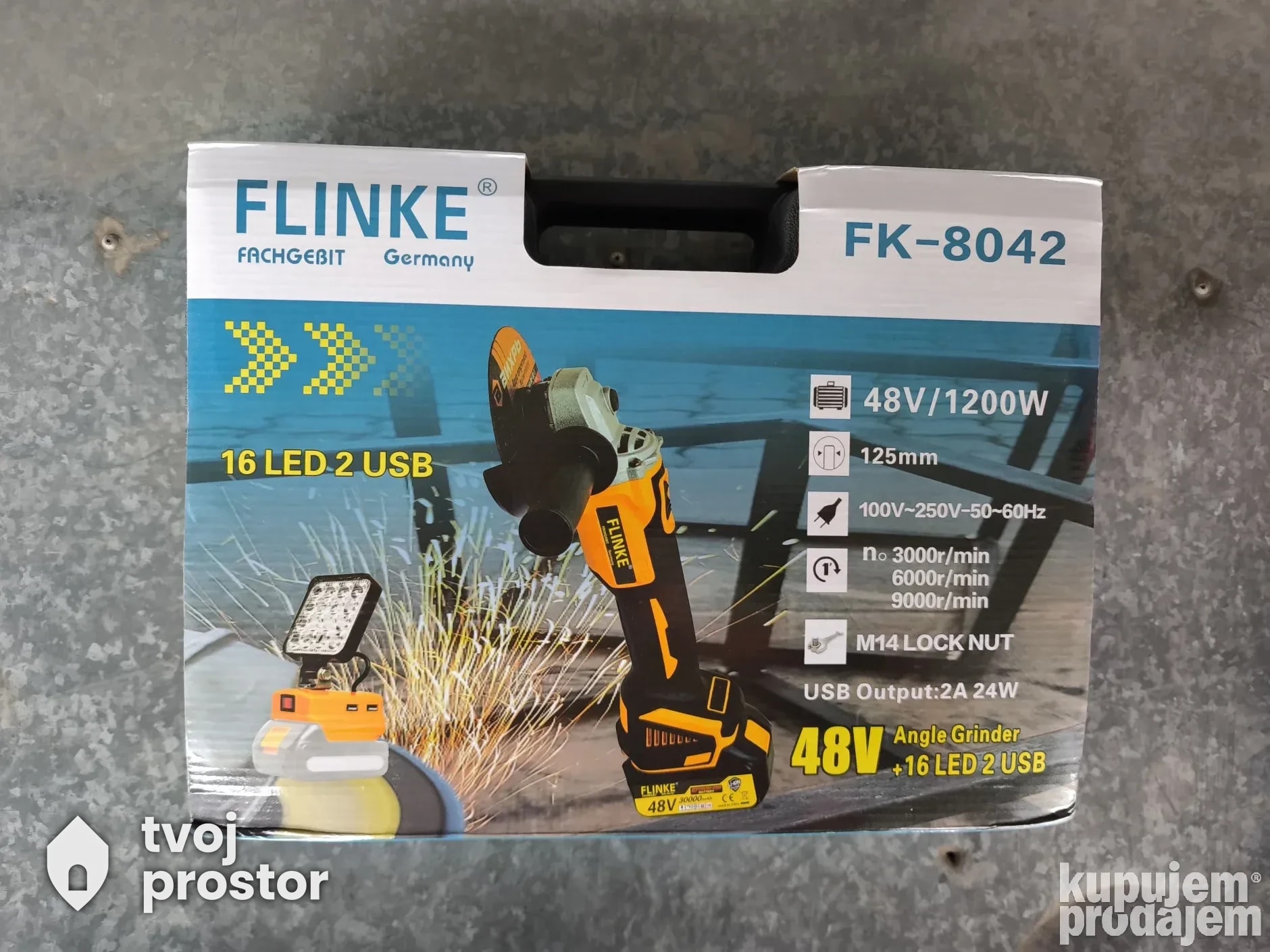Flinke aku brusilica + aku led svetlo — električni i aku alati, Alati Nidža, Negotin