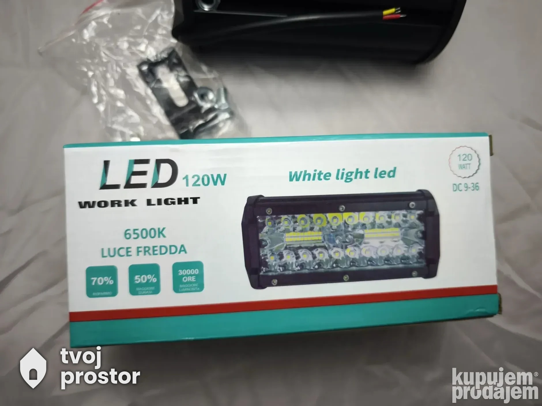 Radni far / led reflektor 12v 120w — fotografija 2 od 3