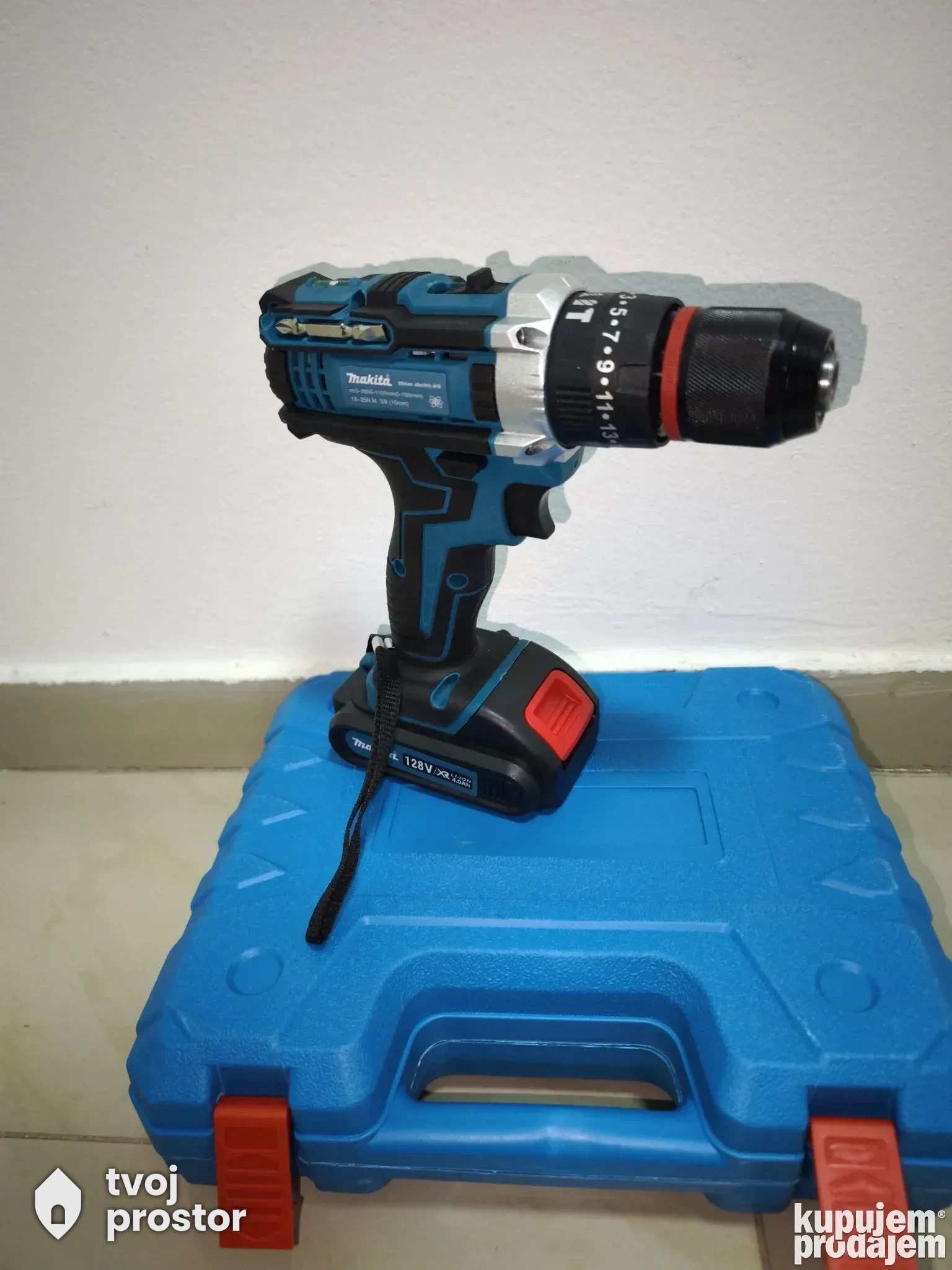 Aku bušilica/šrafilica 128v set u koferu — fotografija 3 od 6