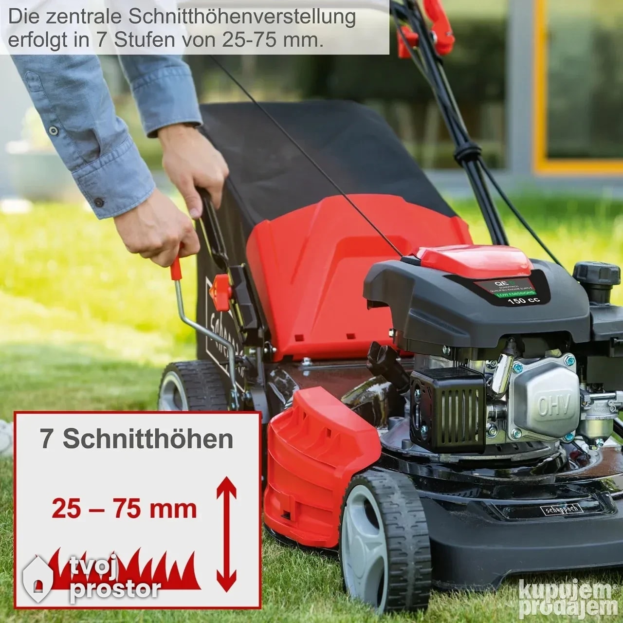Samohodna motorna kosilica MS161-46 3,5 KS Scheppach — fotografija 6 od 7
