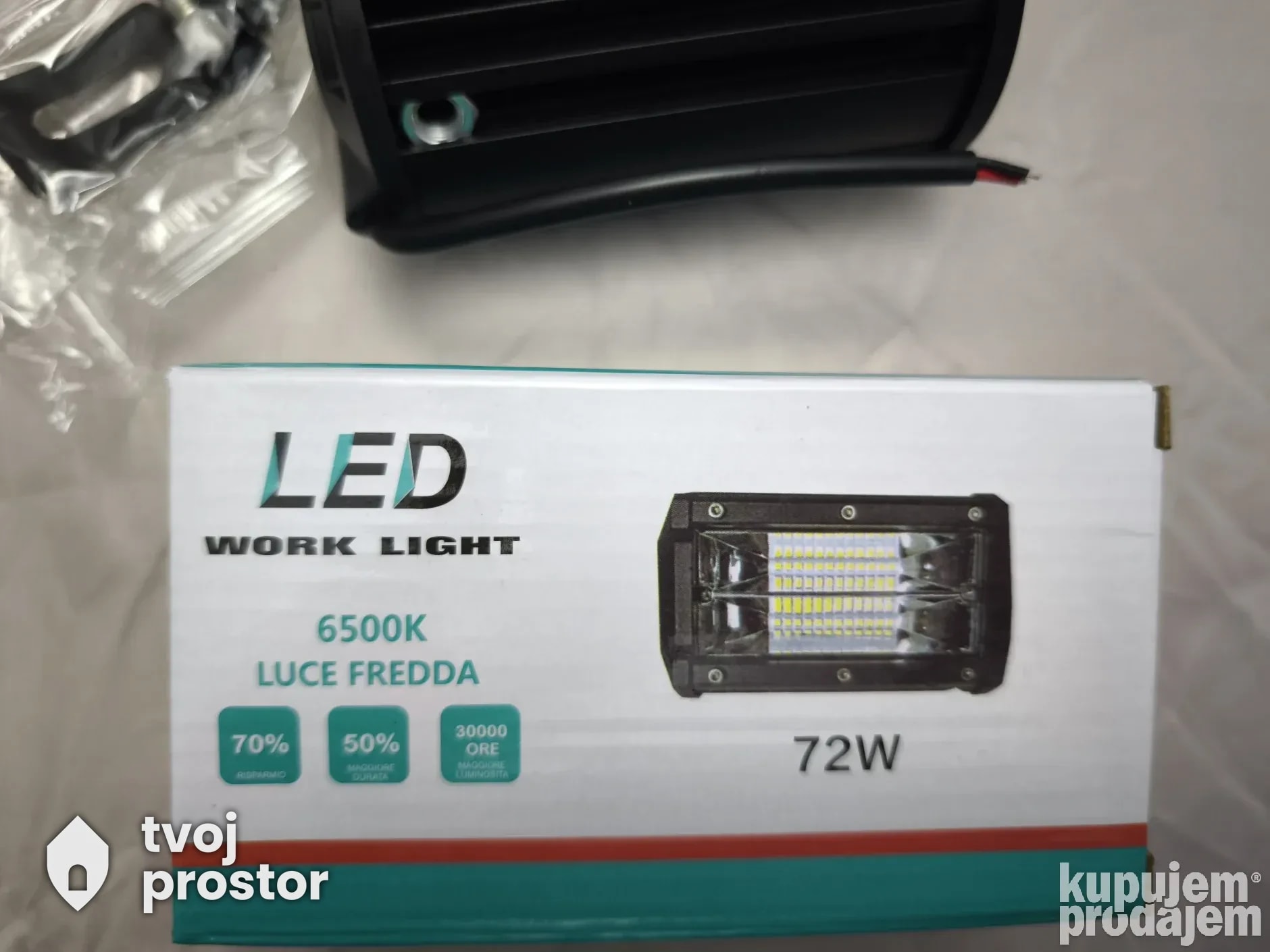Radni far / led reflektor 12v 72w — fotografija 2 od 3