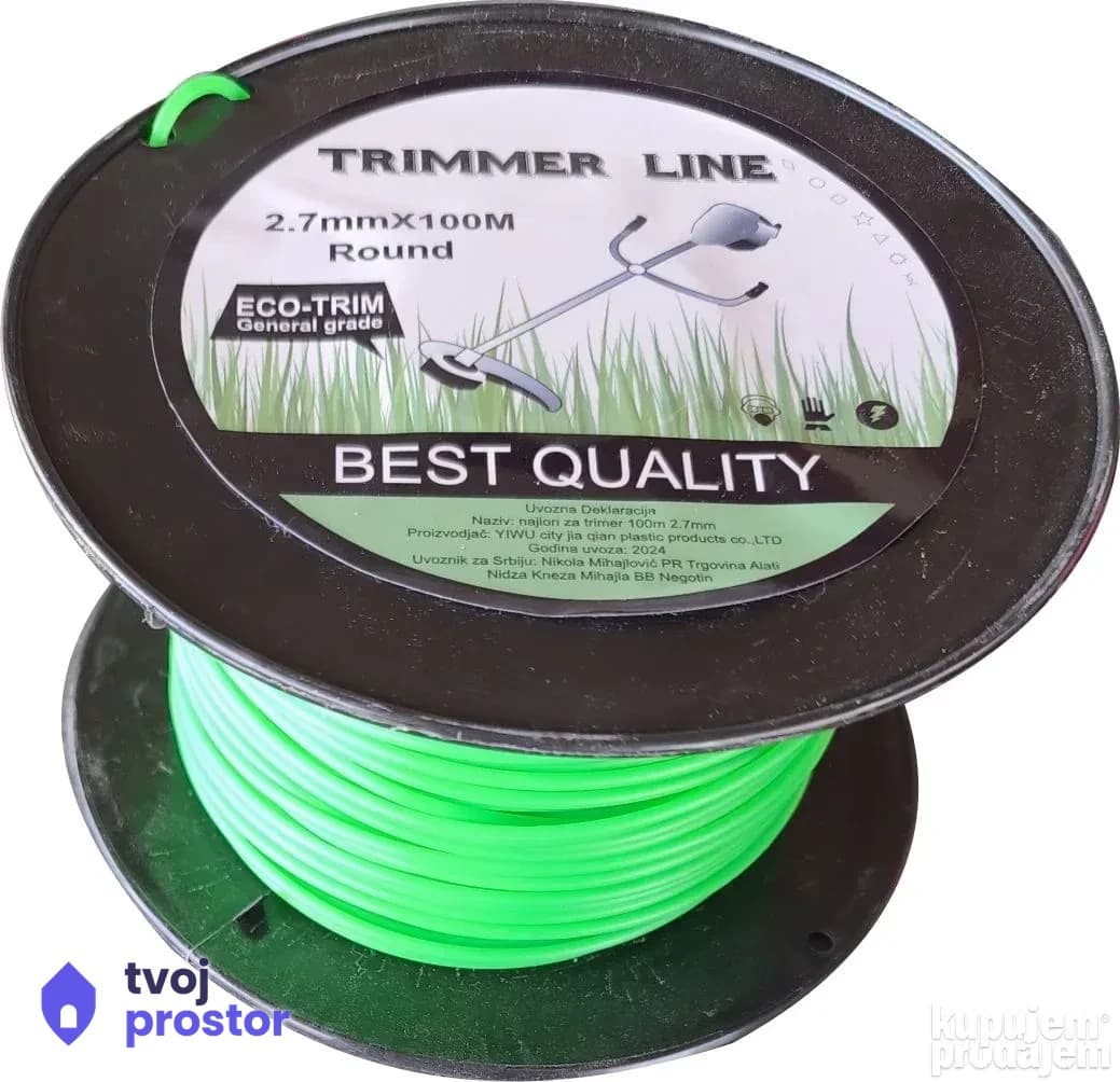 Struna za trimer 2.7mm 100m — Alati Nidža, Negotin