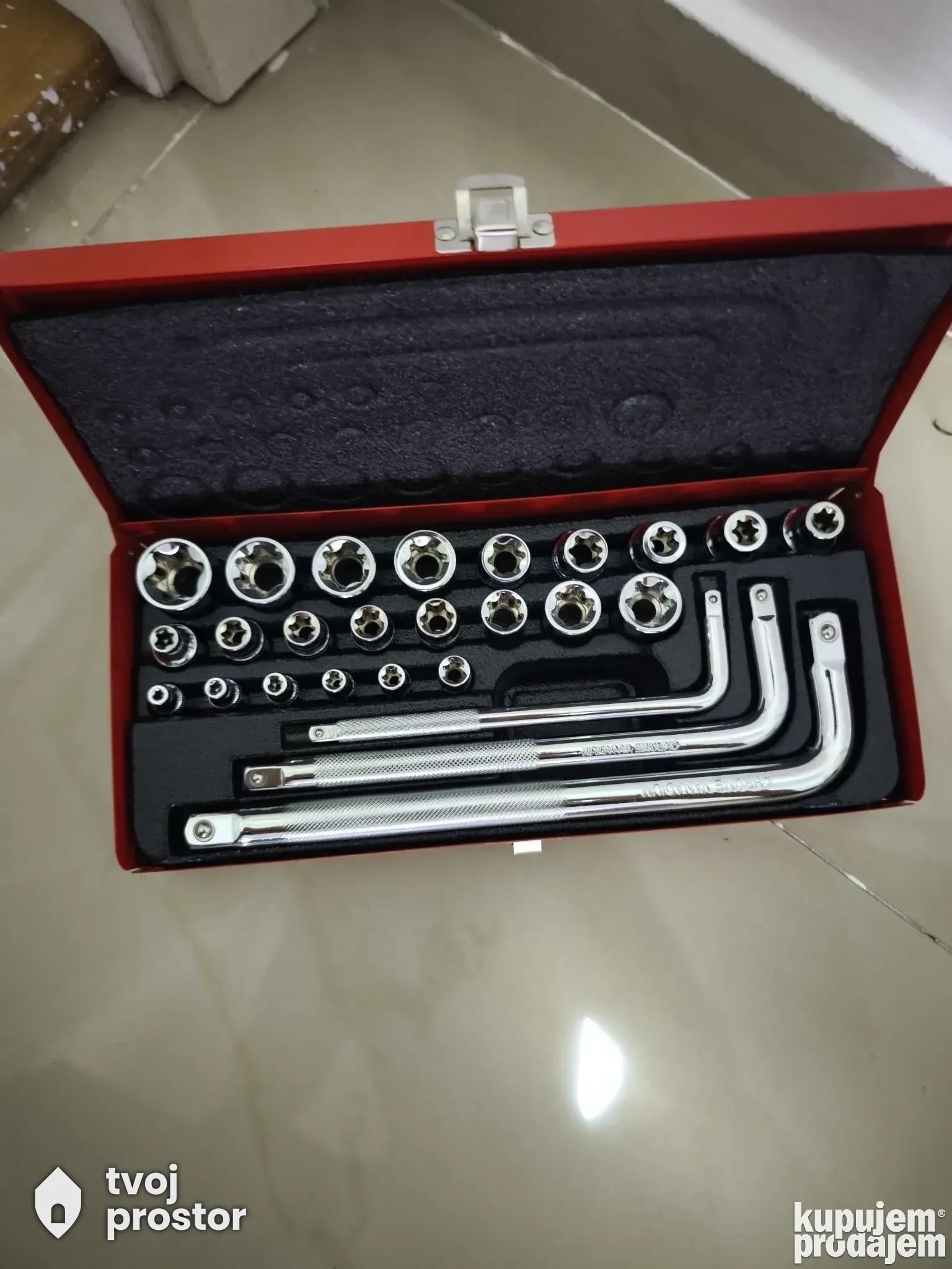 Set Ženskih Torx Gedora E4–E24 sa L-Polugama (26 delova) — ručni alat, Alati Nidža, Negotin