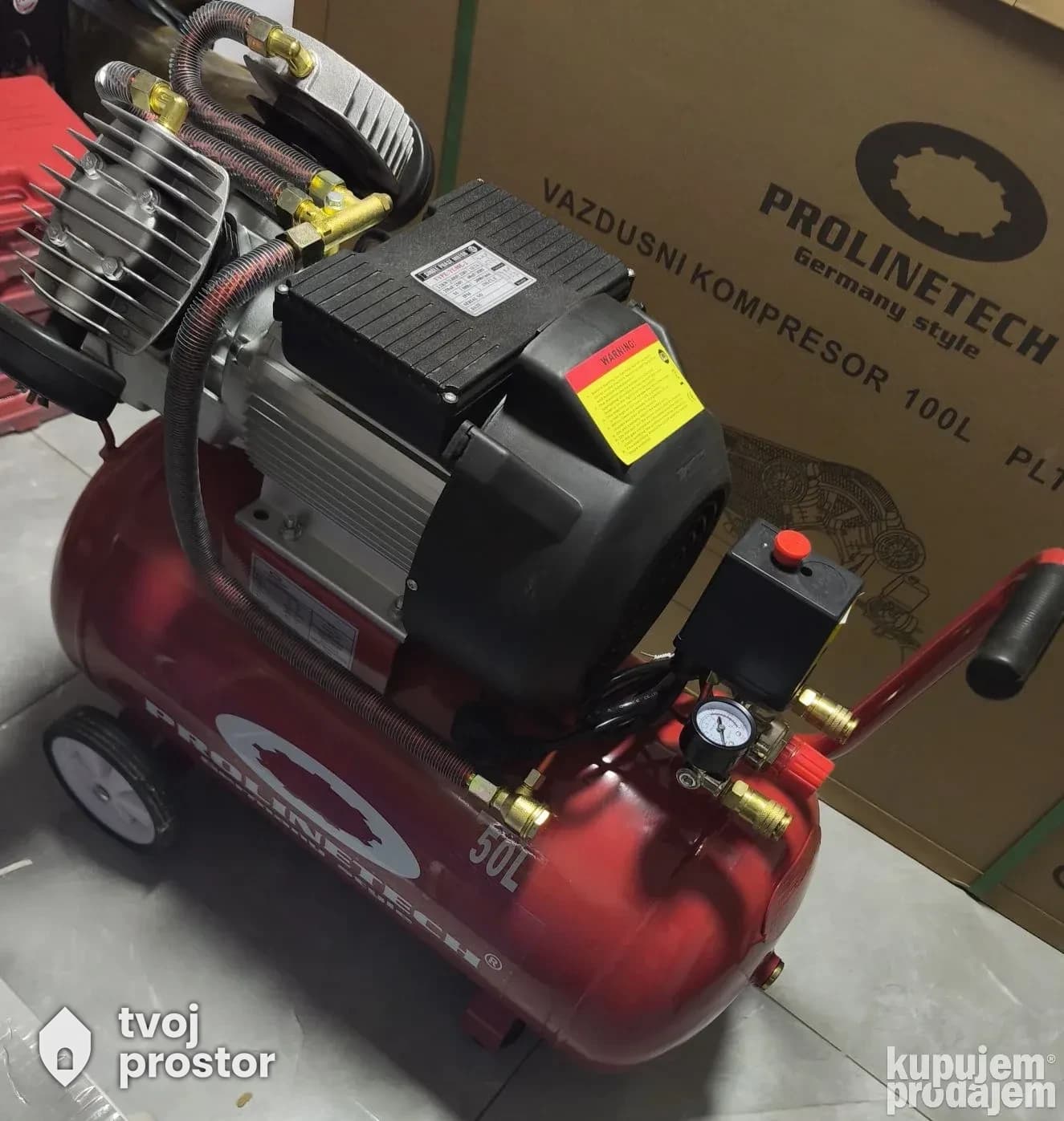 PROLINETECH Dvoklipni kompresor 50 L Germany Style — Alati Nidža, Negotin