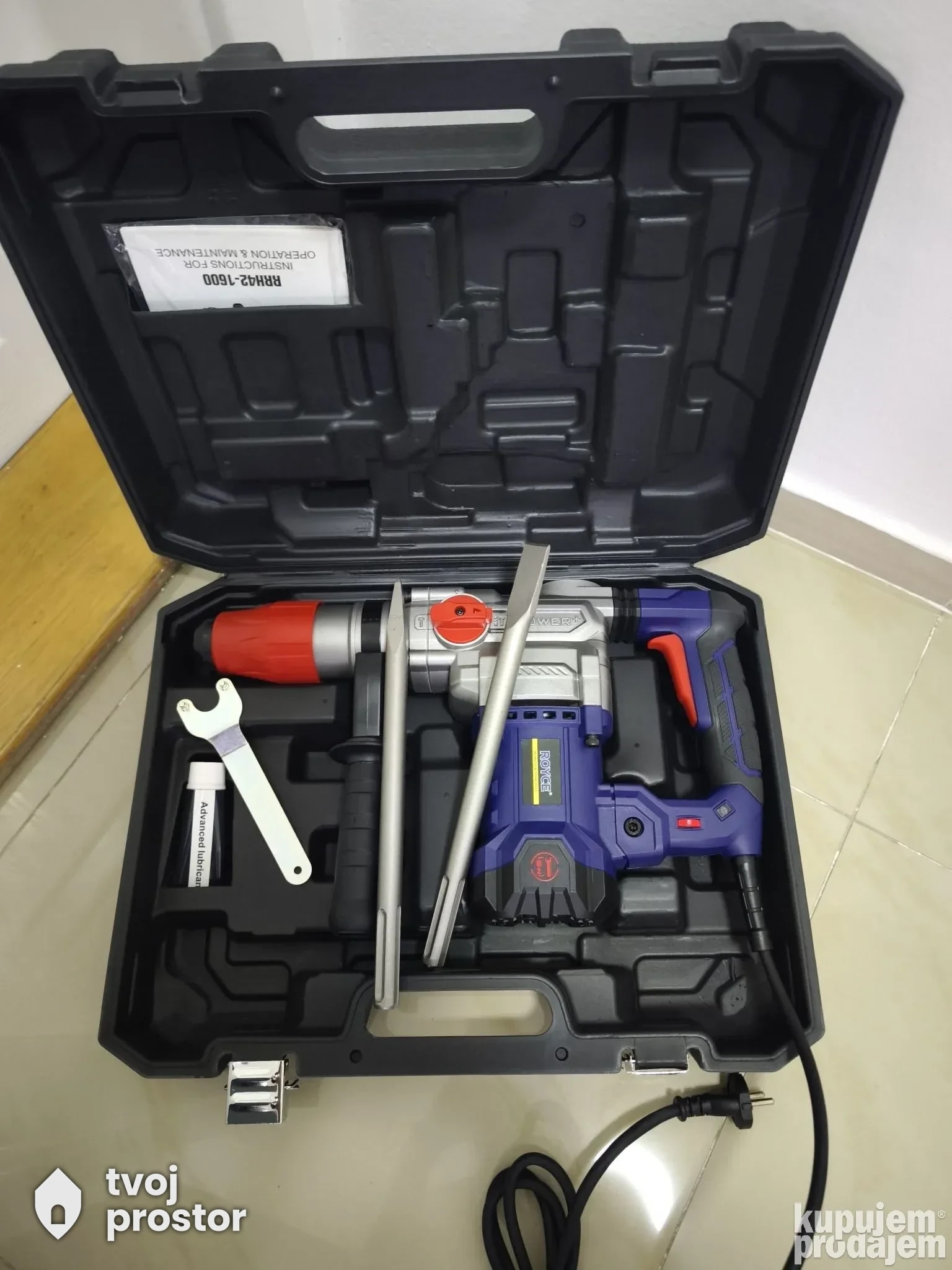 Profesionalna bušilica štemerica SDS MAX ROYCE RRH42-1600w — električni i aku alati, Alati Nidža, Negotin