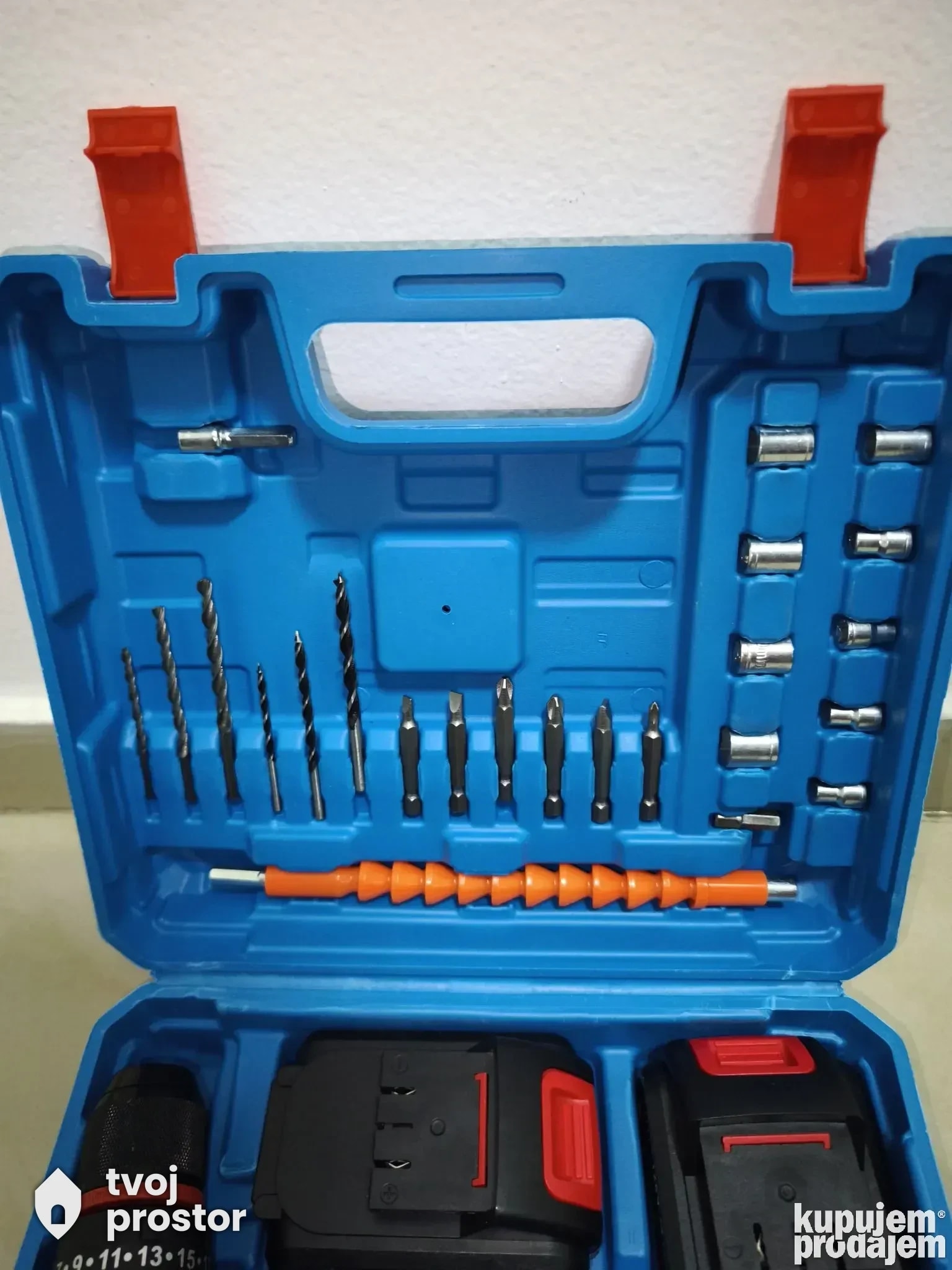 Aku bušilica/šrafilica 128v set u koferu — fotografija 4 od 6