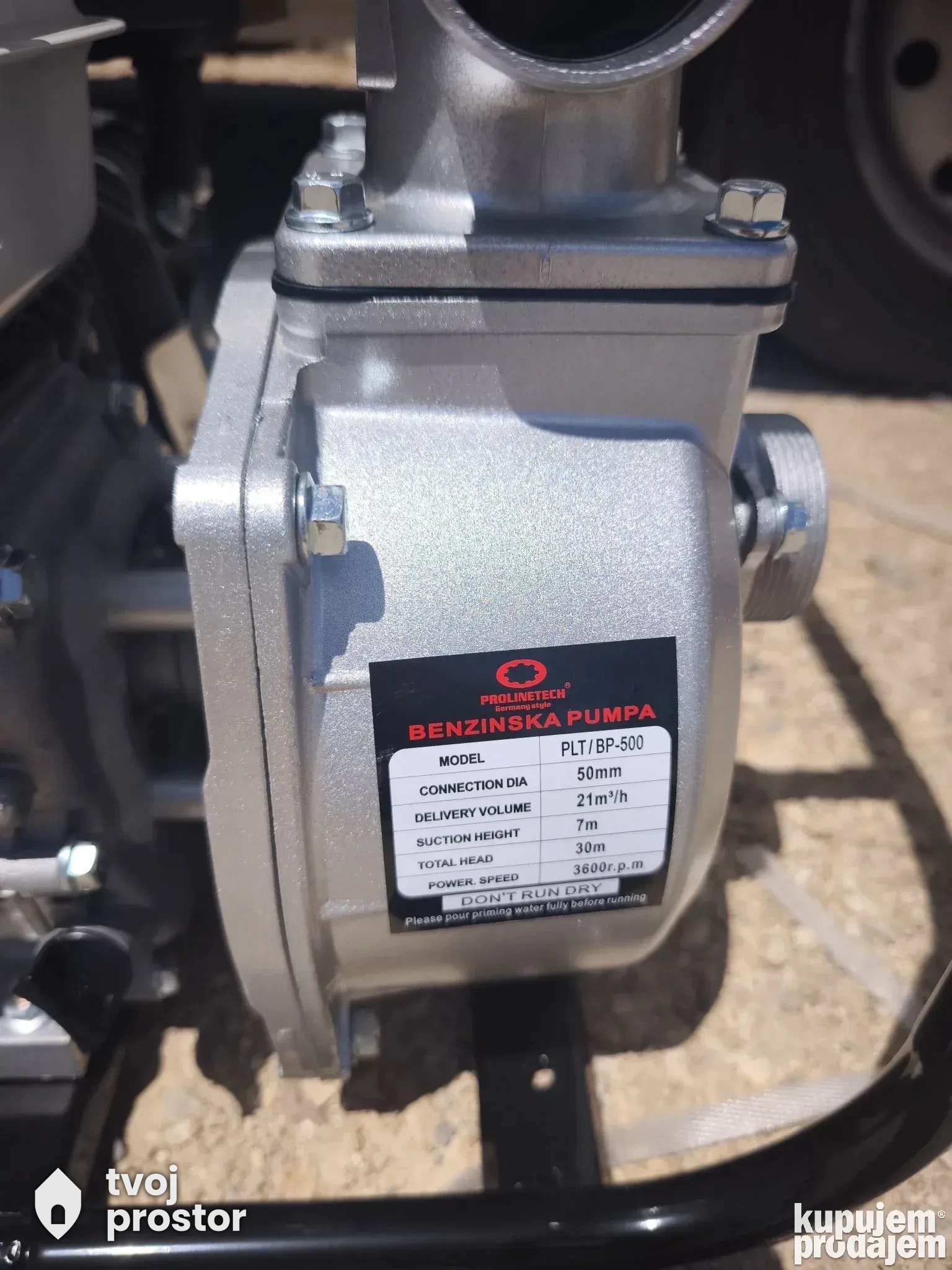 PROLINETECH Motorna pumpa za vodu 2 Cola — fotografija 2 od 7