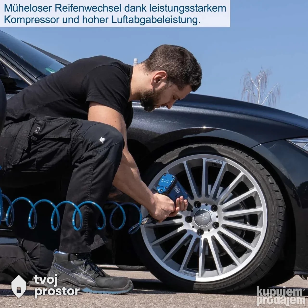 Kompresor HC550TC 100 L 10 bar 230 V Scheppach — fotografija 8 od 9