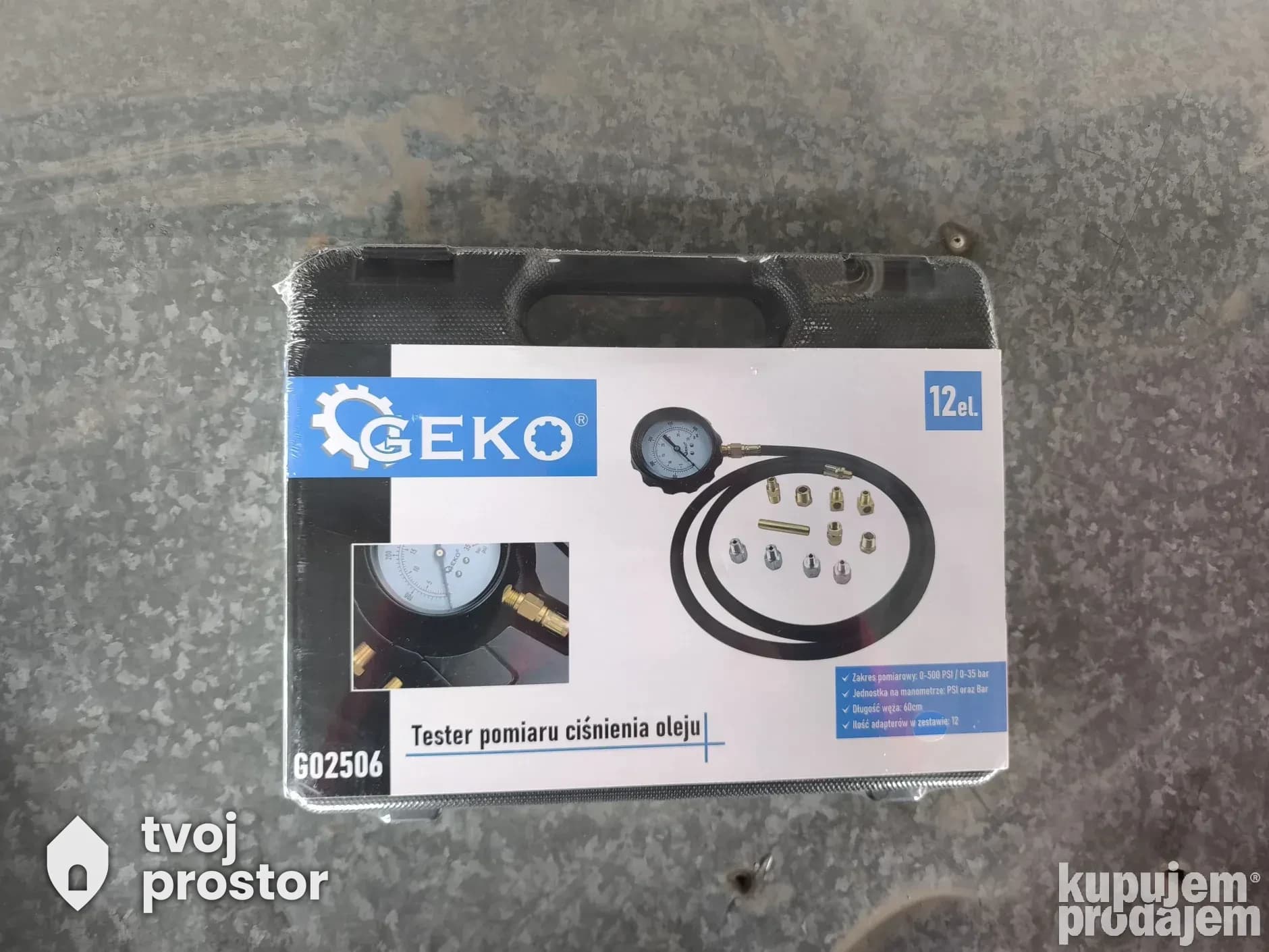 Set za merenje pritiska ulja 12 dela Geko — auto alat i garažna oprema, Alati Nidža, Negotin