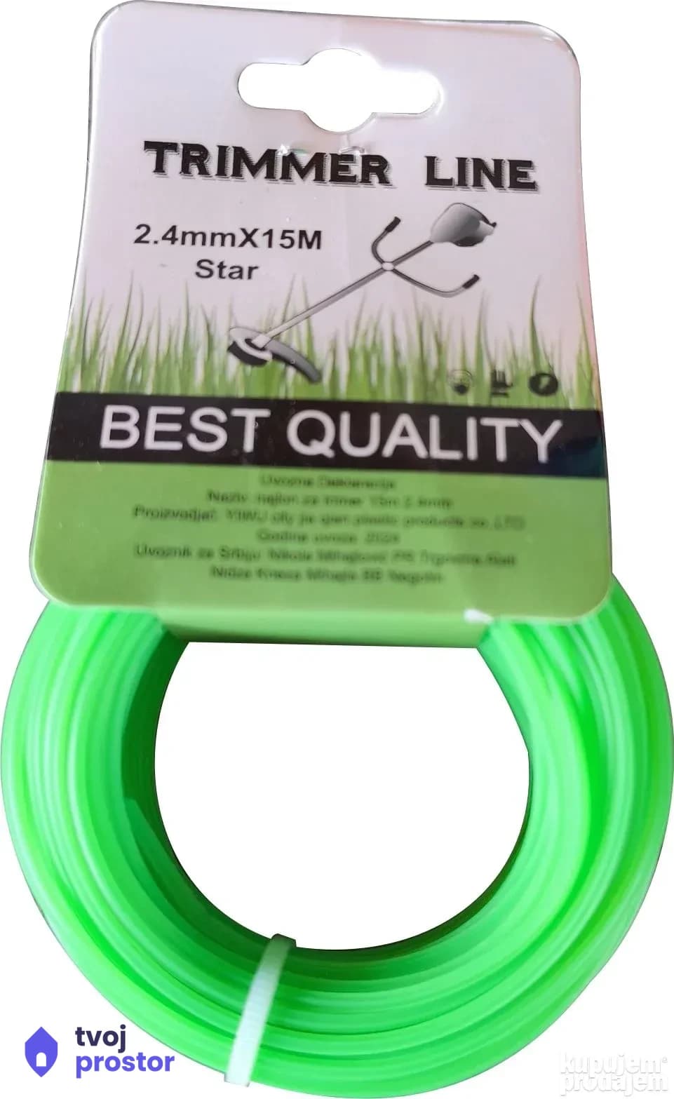 Struna za trimer 2.4mm 15m — Alati Nidža, Negotin