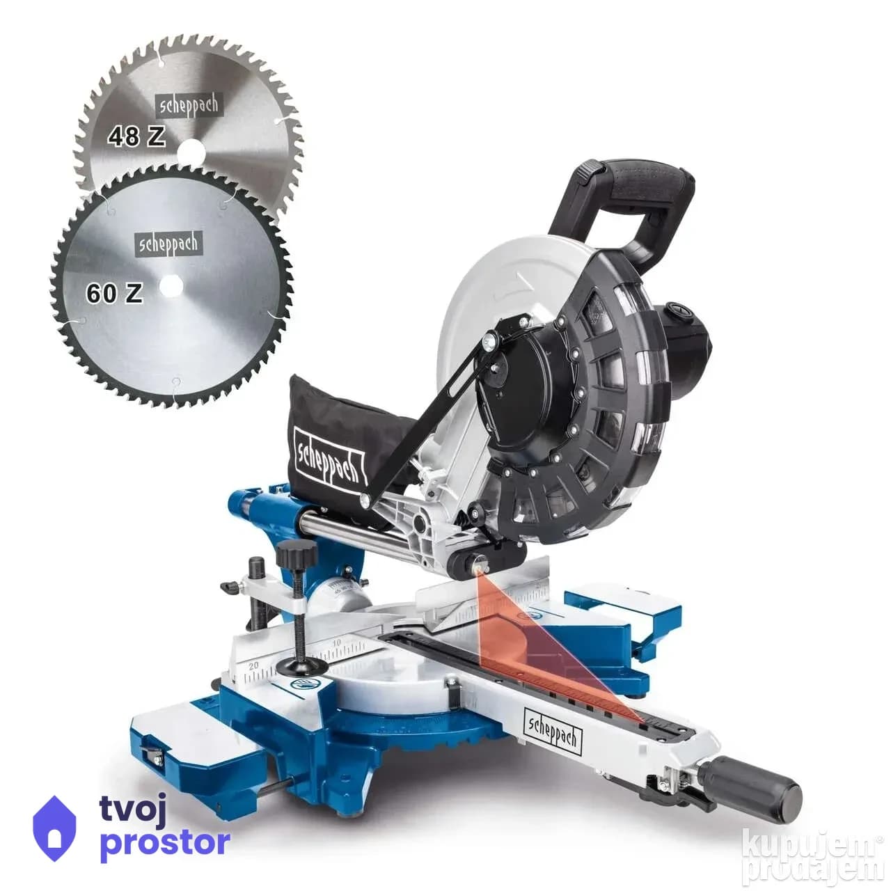 Potezna testera HM254 254 mm sa 2 lista Scheppach — električni i aku alati, Alati Nidža, Negotin