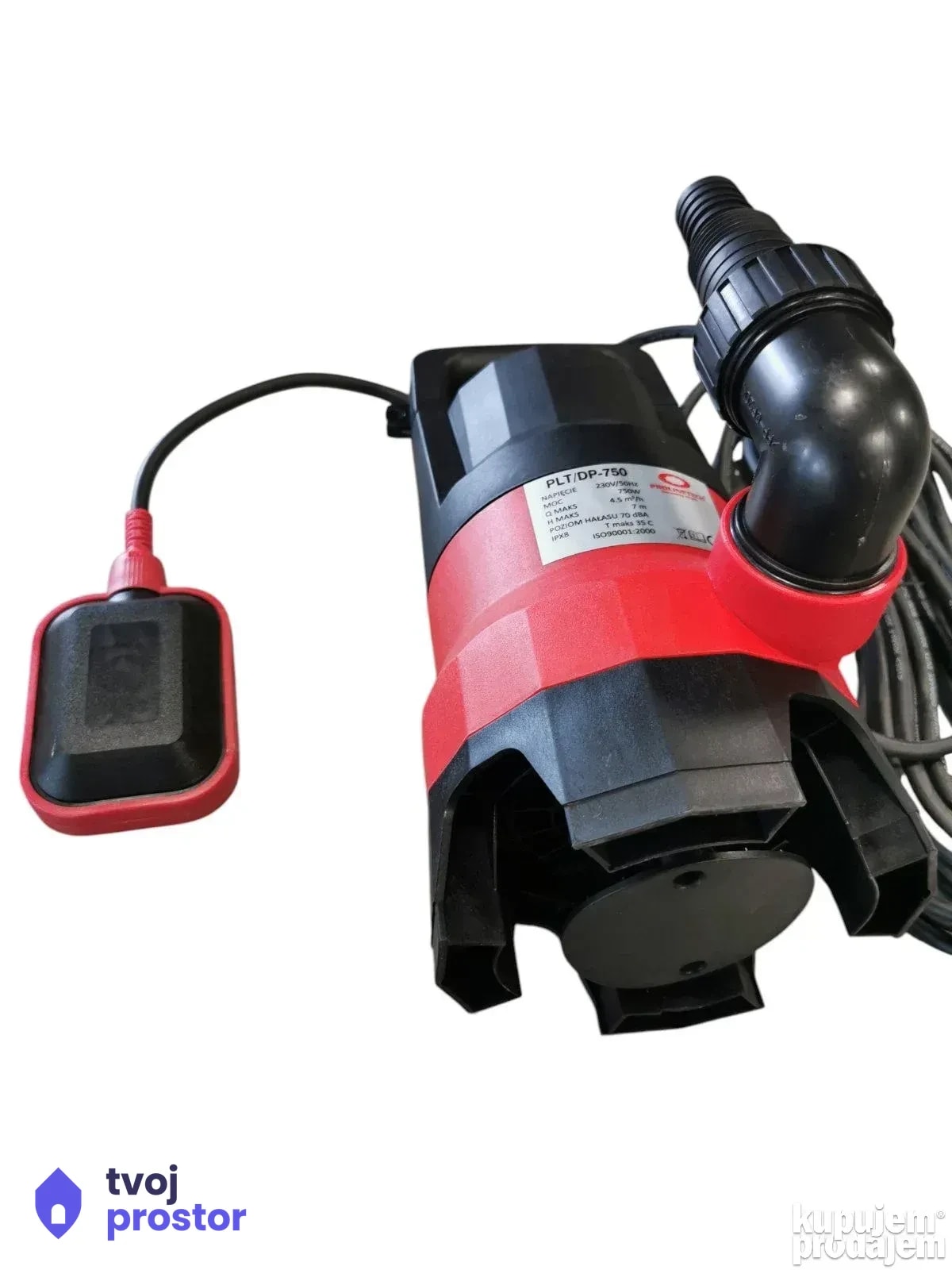 PROLINETECH pumpa za prljavu vodu 400W plastična muljna — fotografija 3 od 6