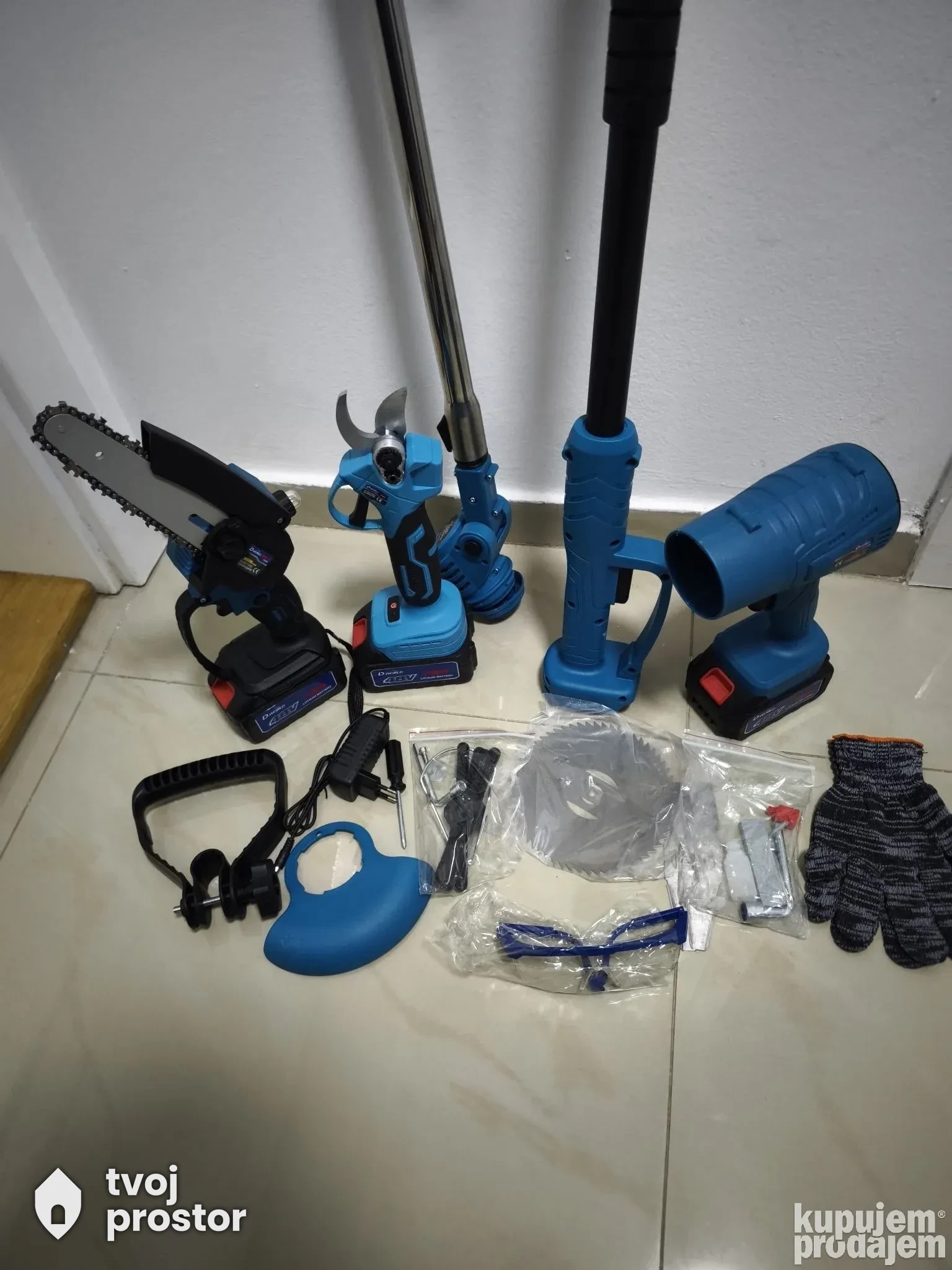 Aku set 5u1 makaze / testera / teleskop itd — fotografija 3 od 12