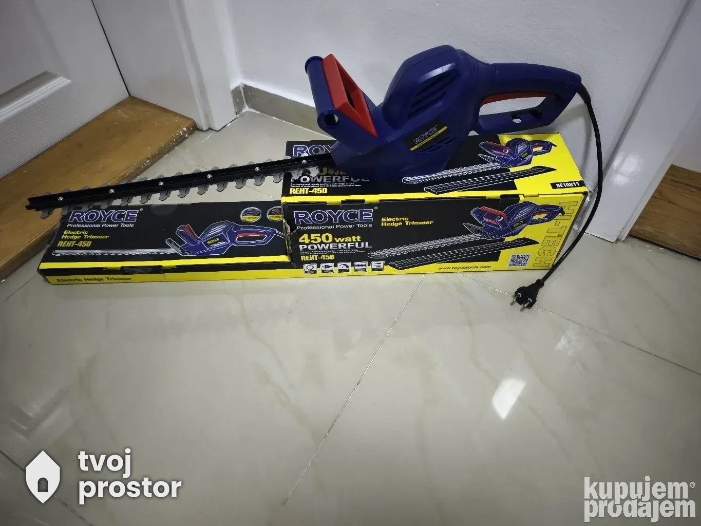 Električni trimer za živu ogradu ROYCE REHT-450 (450W — Alati Nidža, Negotin
