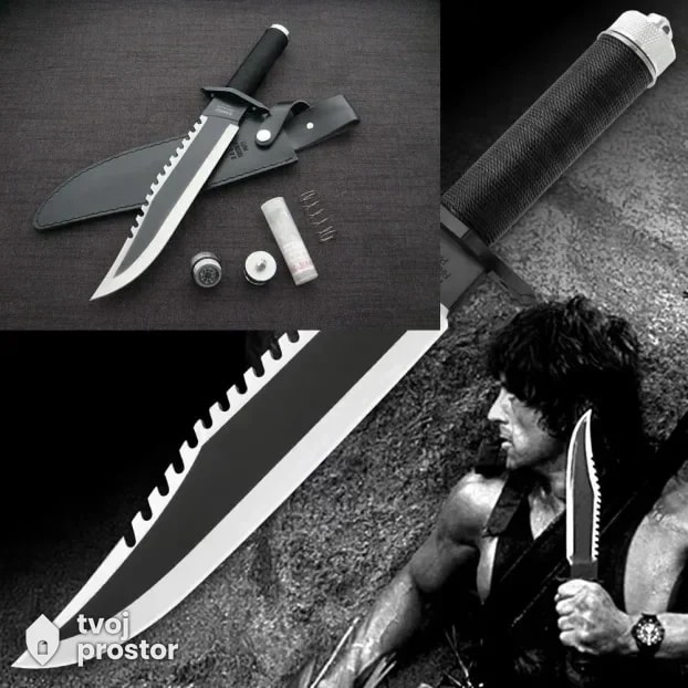Nož-Rambo First Blood Part 2 visenamenski takticki noz 39 — noževi i oštrice, Ostrica Tradicije, Dimitrovgrad
