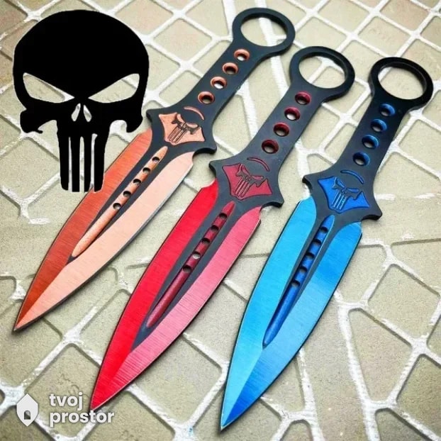 Nož za bacanje-THE PUNISHER KNIVES- set od 3 noza za bacanje — noževi i oštrice, Ostrica Tradicije, Dimitrovgrad