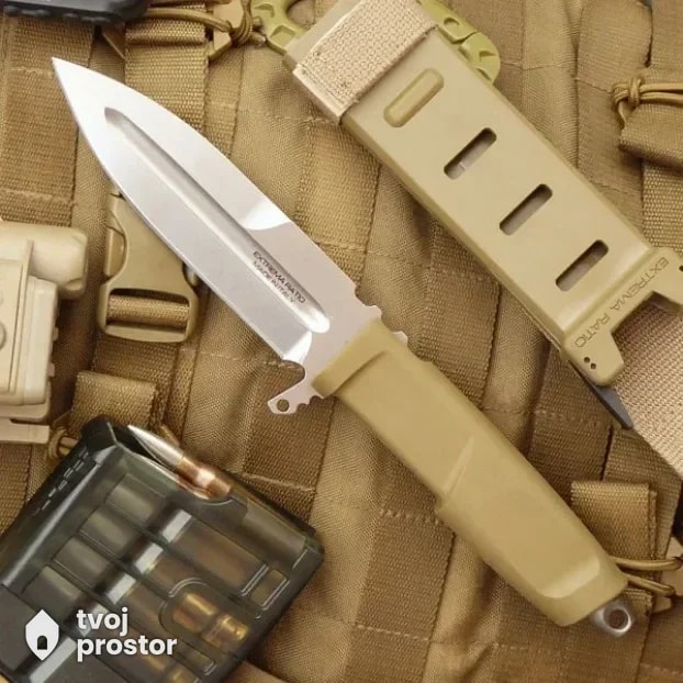 Nož, nož - EXTREMA RATIO Contact C military braon — noževi i oštrice, Ostrica Tradicije, Dimitrovgrad