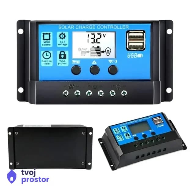 PWM Solarni Regulator Punjenja 30 A 12V 24V usb 5V 3A — Ostrica Tradicije, Dimitrovgrad