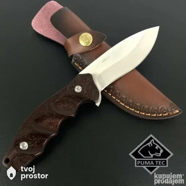 Nož-Lovački nož PUMA TEC 338410,drška otisci prstiju — noževi i oštrice, Ostrica Tradicije, Dimitrovgrad