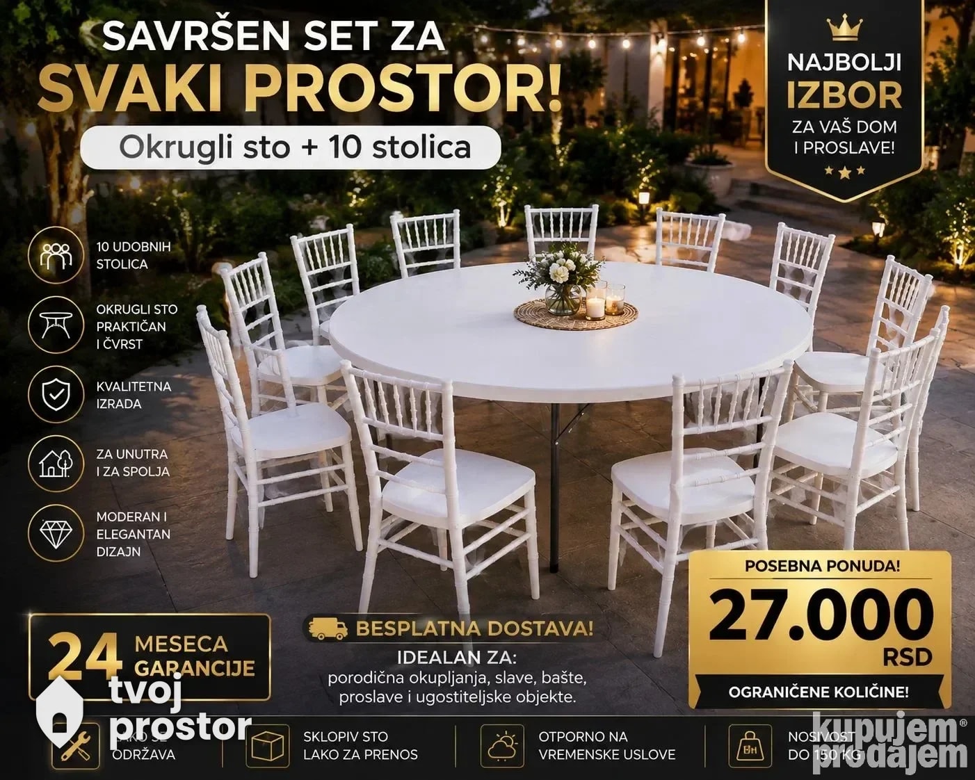 Set stolica i sto — kancelarijski nameštaj, TvojaKancelarija, Kragujevac