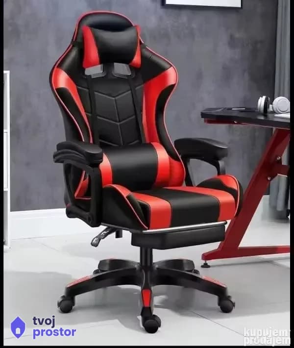 Gaming stolica Black Red Gejmerska stolica — kancelarijski nameštaj, TvojaKancelarija, Kragujevac