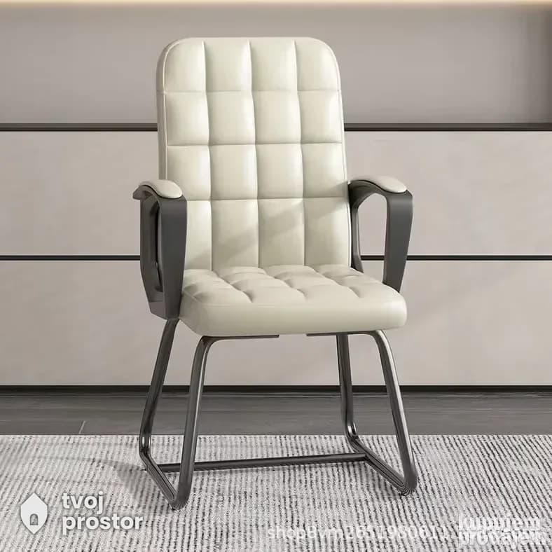 Kozna ergonomska stolica manager white — kancelarijski nameštaj, TvojaKancelarija, Kragujevac