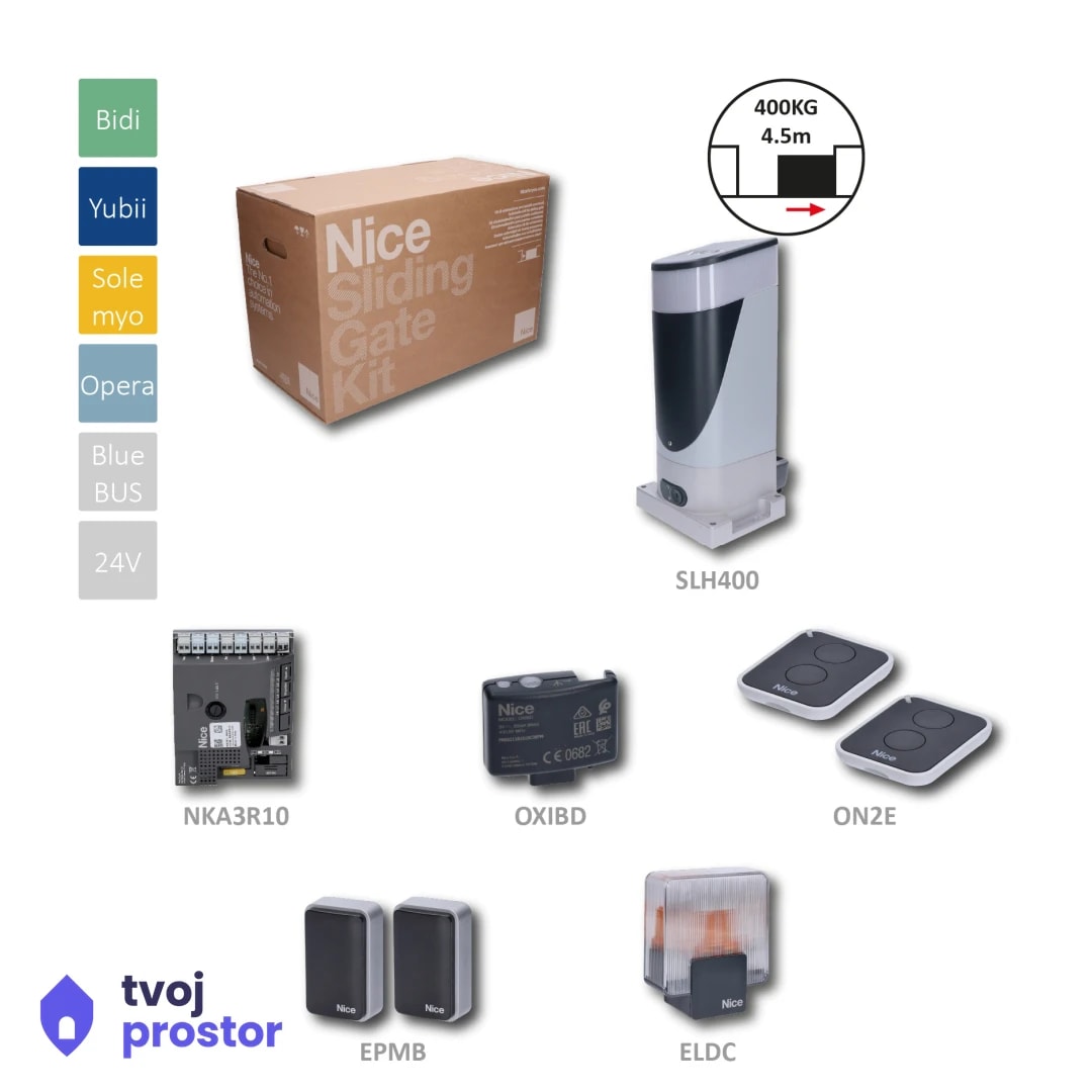 NICE SLH400BDKCE – set sa motorom SLIGHT 400 za klizne kapije težine do 400kg — MM Mobile Lapovo, Lapovo