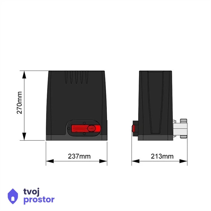 Smart Motor za kliznu kapiju do 600kg-Set 4m letve-Lampa-fotocelije — fotografija 3 od 4