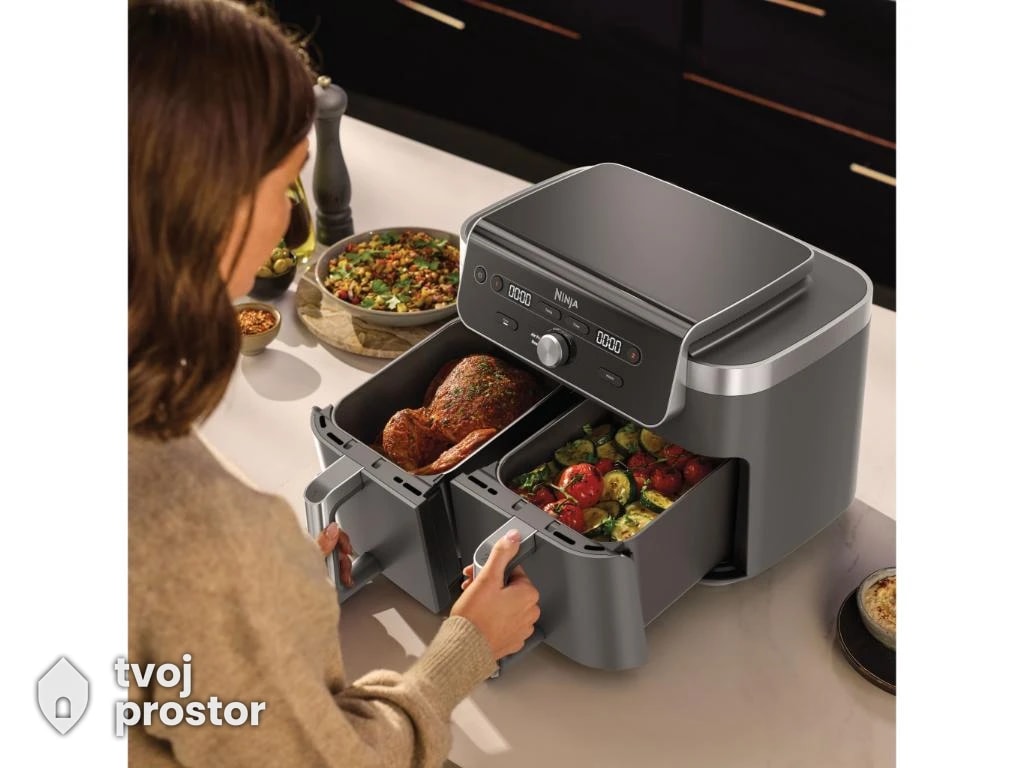 Air Fryer Ninja DZ901EU DualZone XL/9,5L/2470W/crna — mali kućni aparati, MM Mobile Lapovo, Lapovo