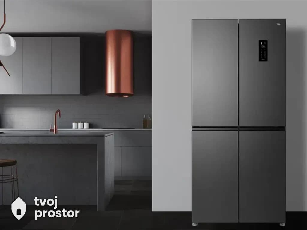 Frižider TCL RP470CSE1/samostojeci/multidoor/Cross-door/Total No Frost/E/470L/186x83,3x67,8cm/siva — MM Mobile Lapovo, Lapovo