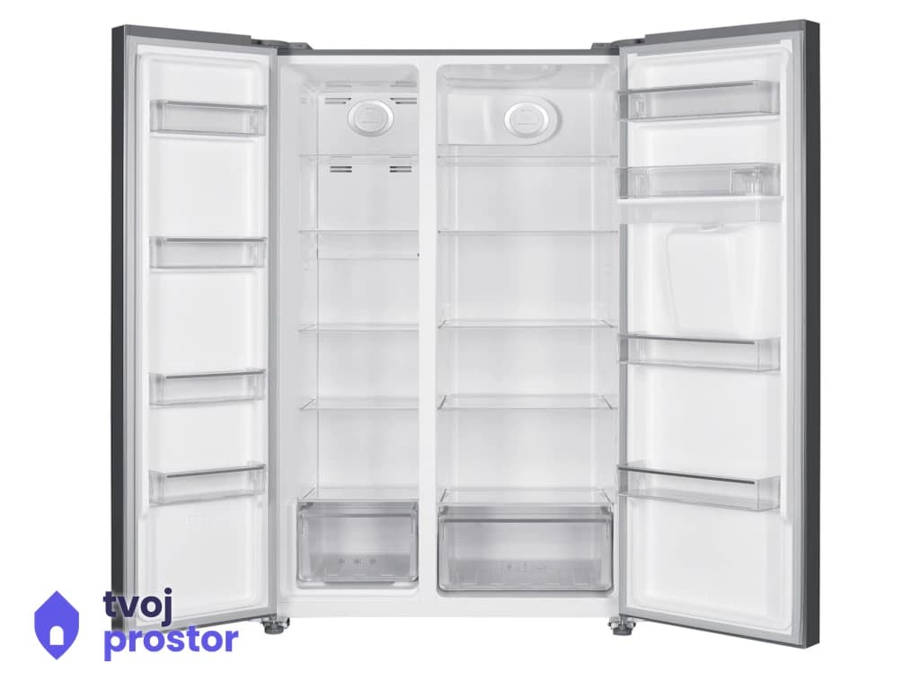 Frižider TESLA RB5210FHXE side-by-side/Total No Frost/E/dispanzer/344L+185L/90x66x177cm/inox — MM Mobile Lapovo, Lapovo