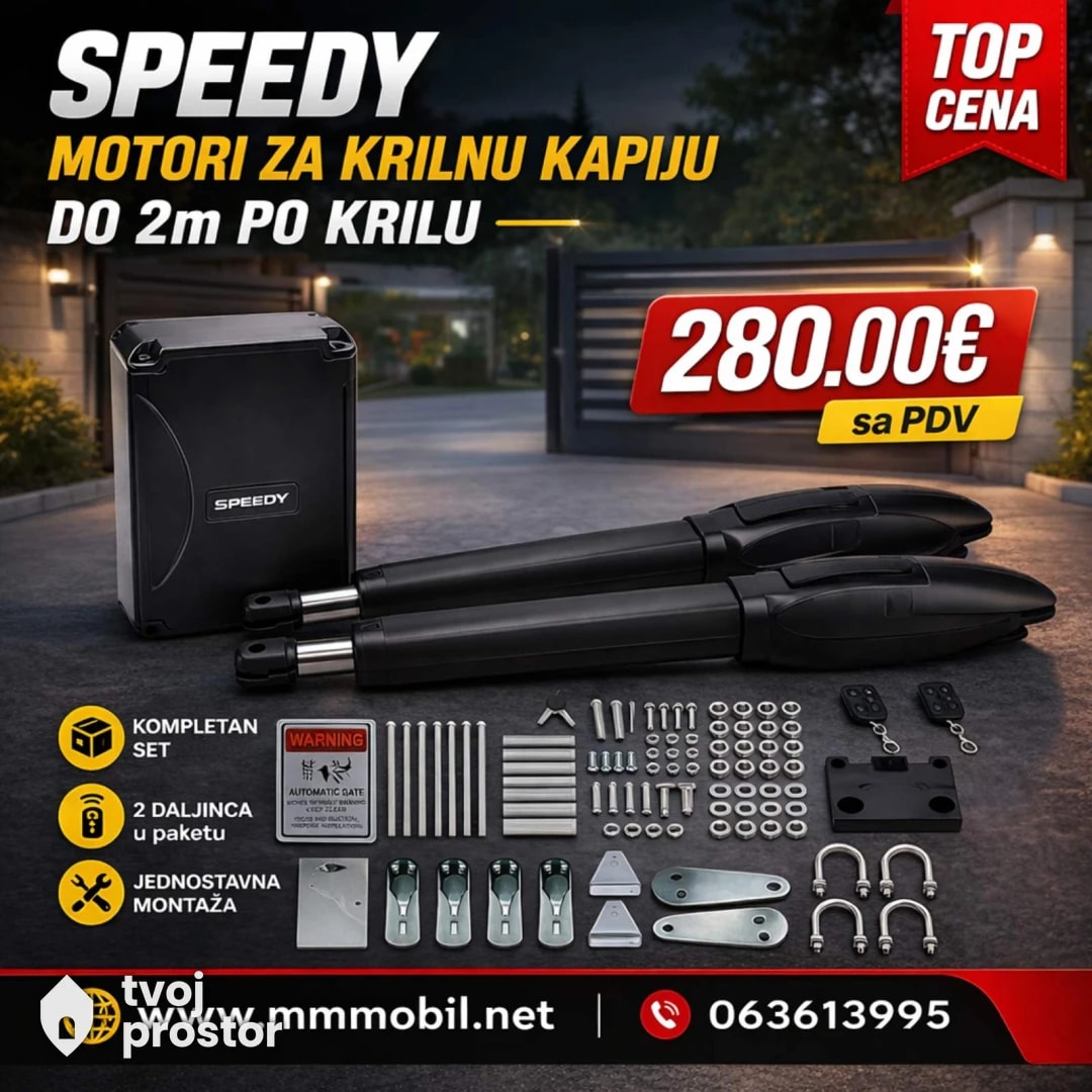 Motori za krilnu kapiju do 2m i tezine do 200kg po krilu-Speedy 200 — MM Mobile Lapovo, Lapovo