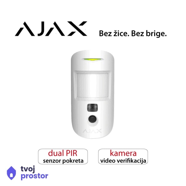 AJAX MotionCamera WHITE/BLACK — video nadzor i alarmi, MM Mobile Lapovo, Lapovo
