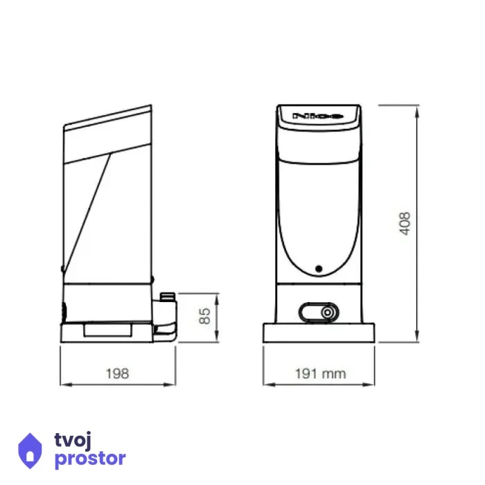 Smart NICE SLH400BDKCE motor za kliznu kapiju komplet set — fotografija 2 od 3
