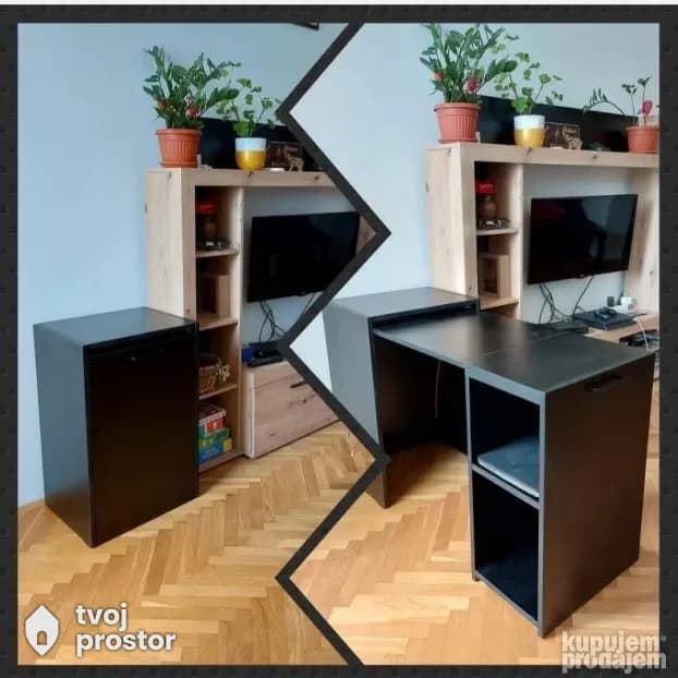 Sklopivi radni sto CRNI bez fioke — Maguna, Beograd