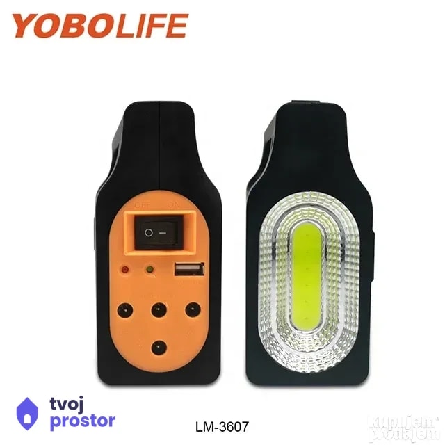 Solarni sistem Lampa radio mp3 powerbank baterija + panel — fotografija 3 od 4