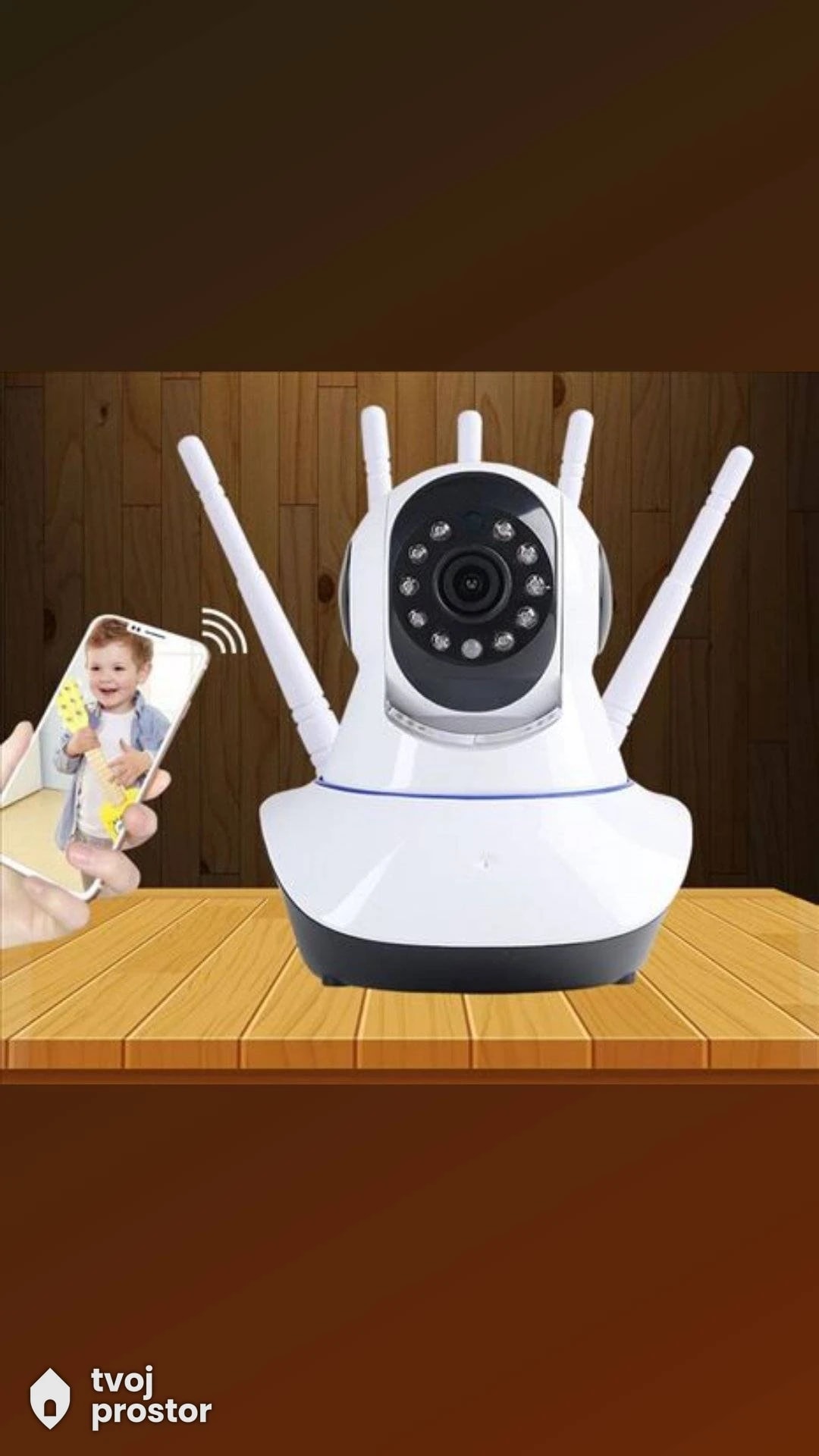 IP Kamera HD sa 5 antena - unutrašnja kamera — video nadzor i alarmi, Mungosi, Beograd