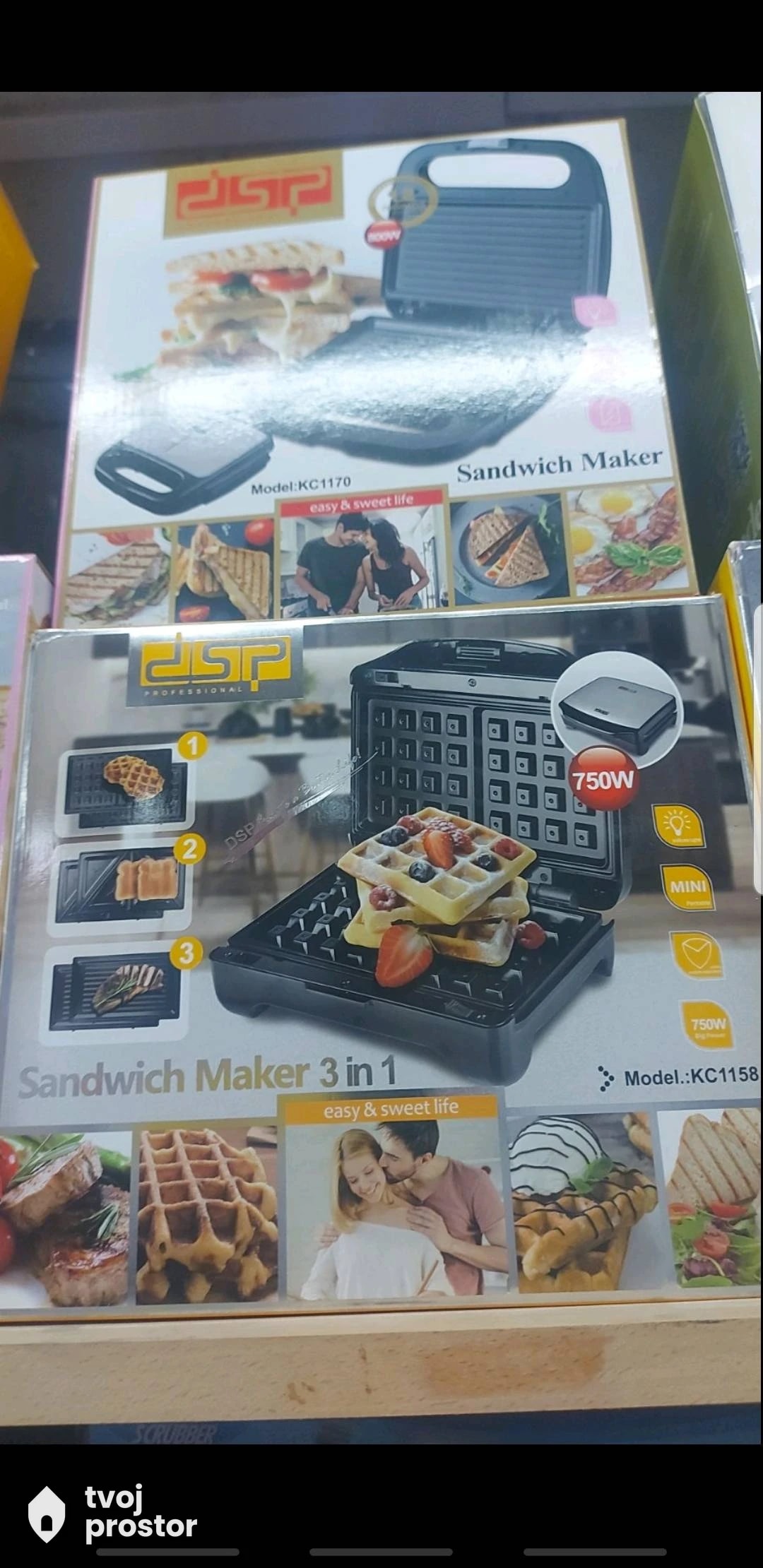 Aparat za sendvič i vafle 3u1 — fotografija 2 od 4