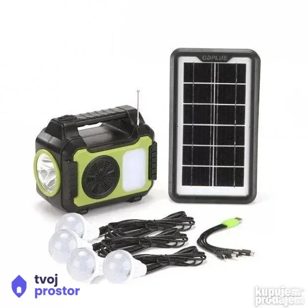 Solarni sistem sa akumulatorom 4 sijalice — spoljna rasveta, Mungosi, Beograd