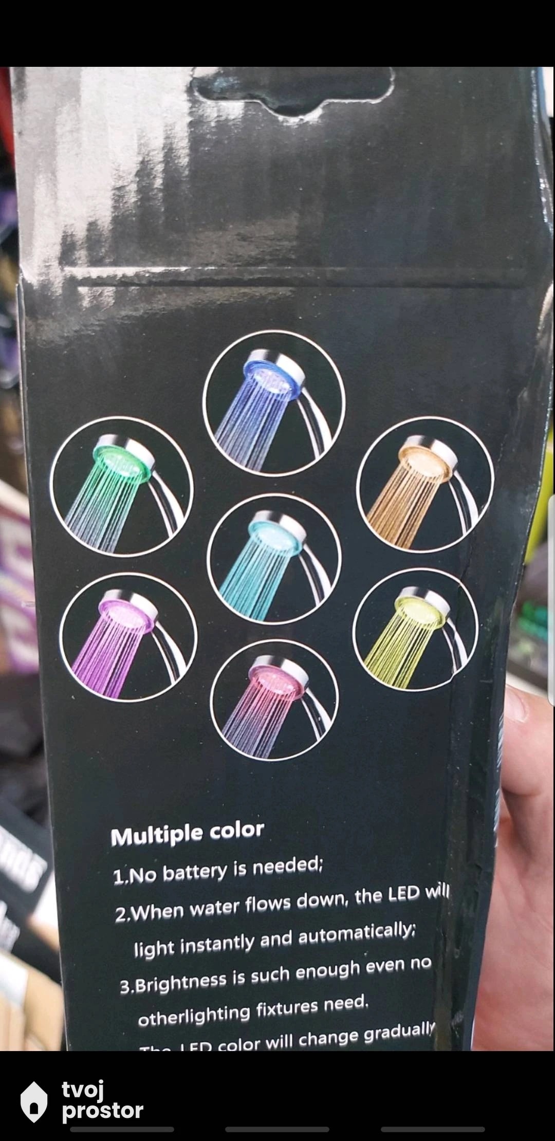 Led tuš sa 7 svetla u boji — fotografija 3 od 4