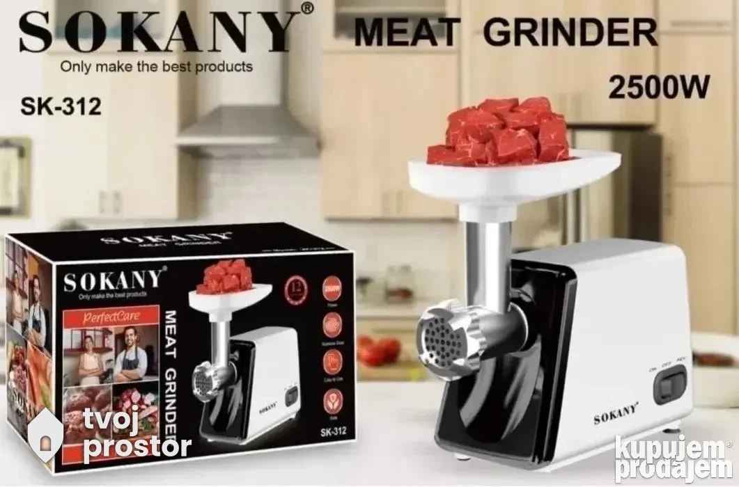 Mašina za mlevenje mesa Sokany sk-312 2500w — zanatska oprema, Mungosi, Beograd