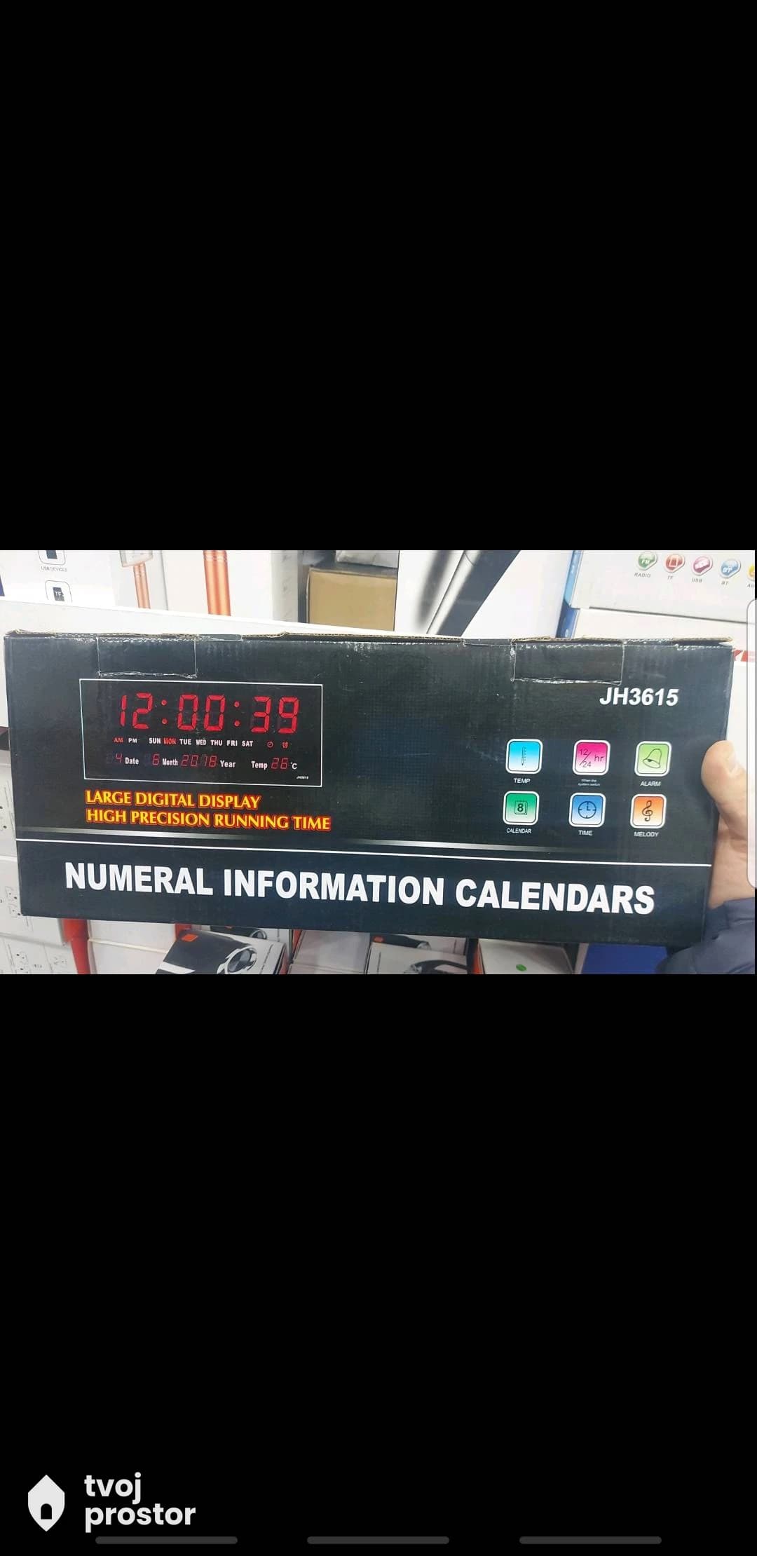 Digitalni sat kalendar Led — zidni satovi, Mungosi, Beograd