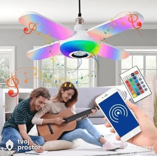 Led rgb muzicka sijalica na daljinski — unutrašnja rasveta, Mungosi, Beograd