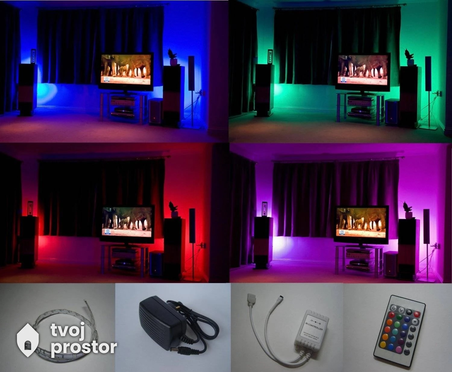 RGB LED traka 10m — fotografija 2 od 5
