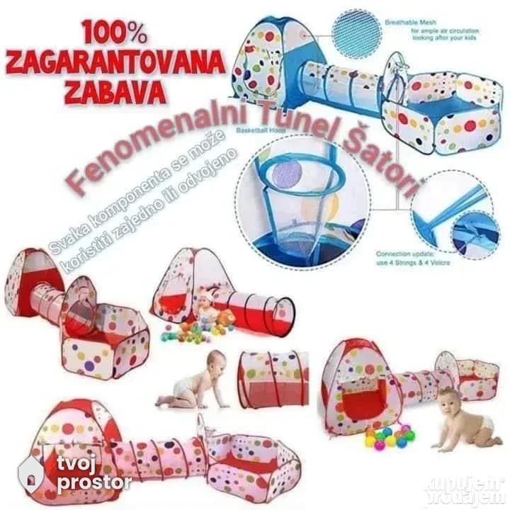 Decija kucica sator tent — igra i rekreacija u dvorištu, Mungosi, Beograd