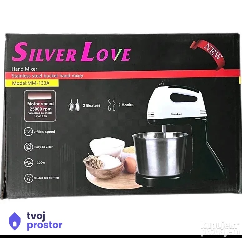 Mikser sa posudom Mixer Silver Love sa posudom — mali kućni aparati, Mungosi, Beograd