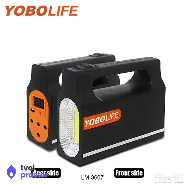 Solarni sistem Lampa radio mp3 powerbank baterija + panel — fotografija 2 od 4