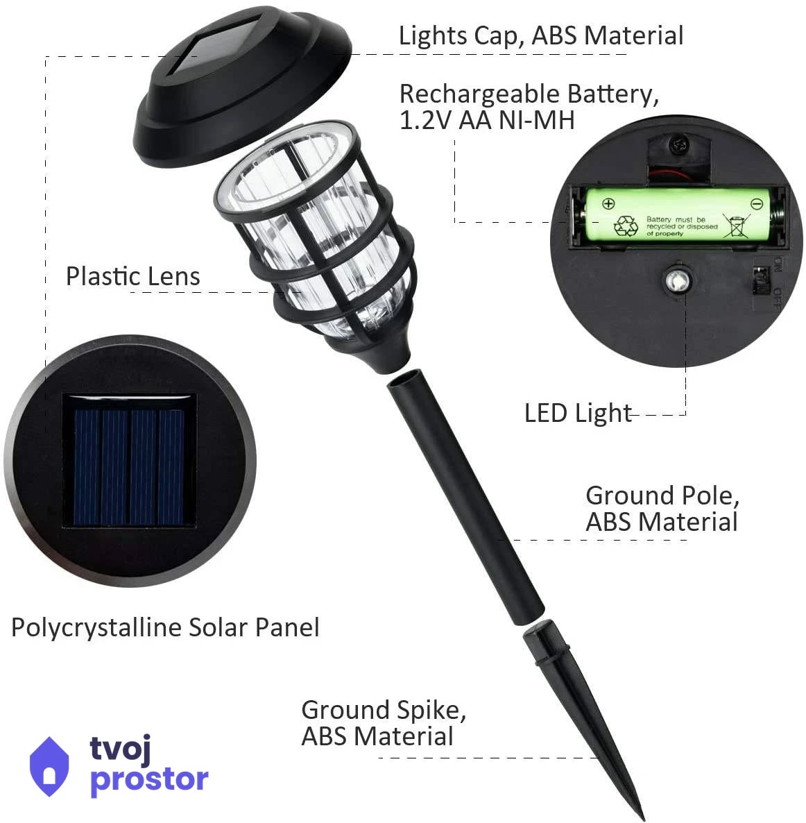 Solarne lampe 6 komada — fotografija 5 od 9