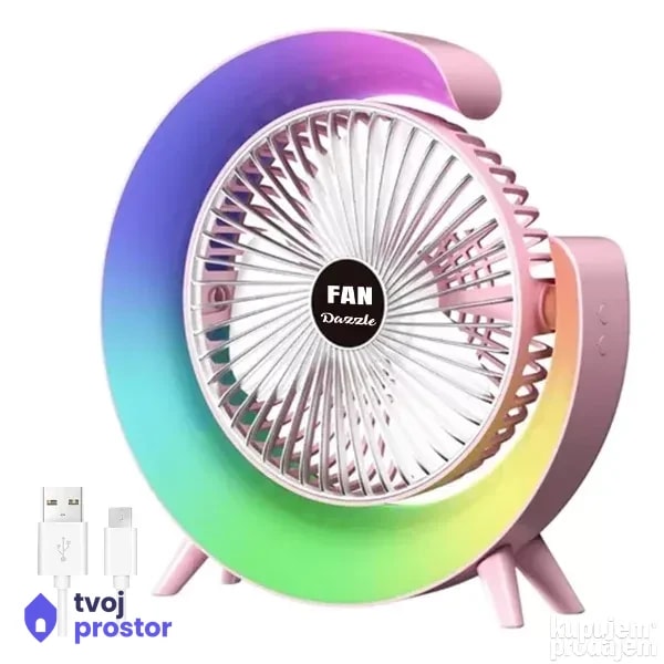 Ventilator lampa RGB Stoni ventilator i lampa — Mungosi, Beograd